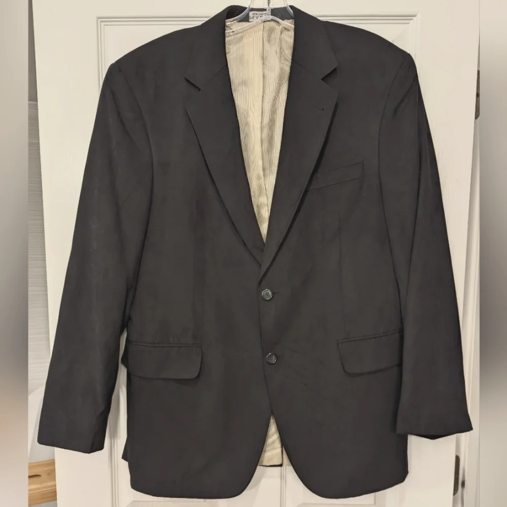 Jos. A. Bank Men’s suit black micropoly suede blazer Sport jacket coat size 41R